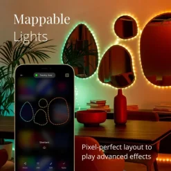 Twinkly DOTS Striscia 3 m 60 Led RGB USB BT + WiFi Cavo Trasparente