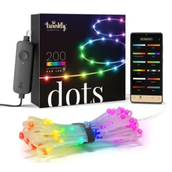 Twinkly DOTS Striscia 10 m 200 Led RGB BT + WiFi Cavo Trasparente